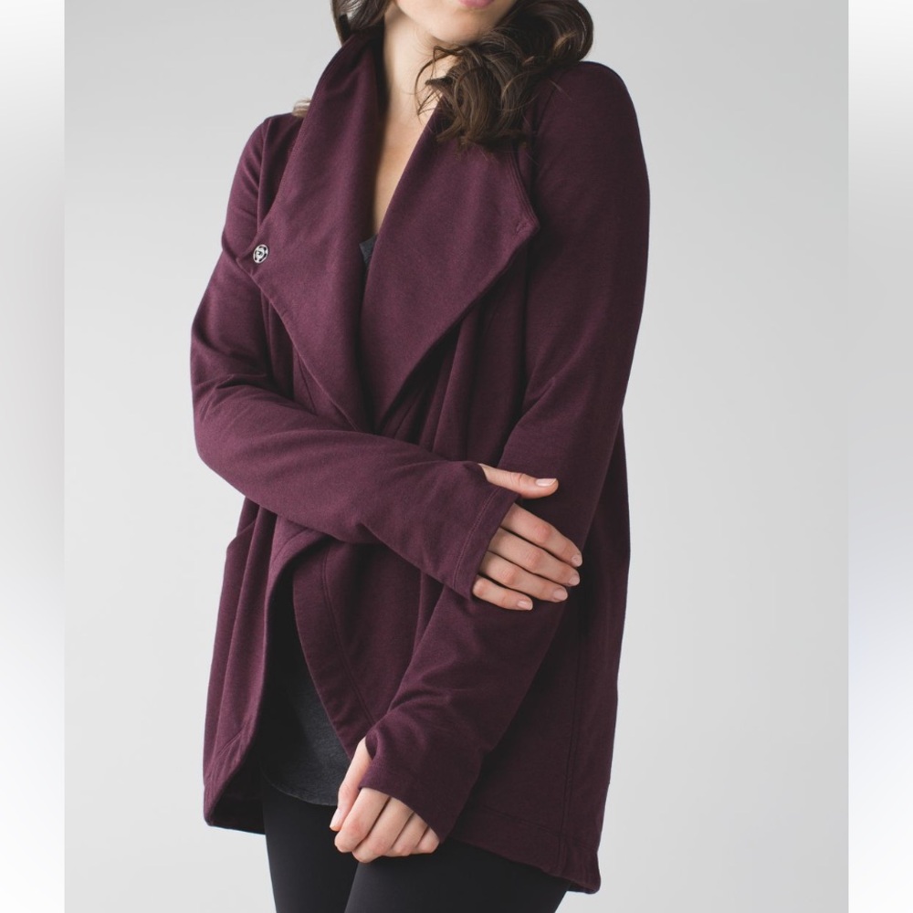 Lululemon That's A Wrap Heathered Bordeaux Drama Ladies Size 4 Comfy Athleisure - Picture 1 of 14